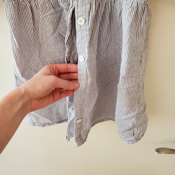 Striped button down blouse - Picture 3 of 5